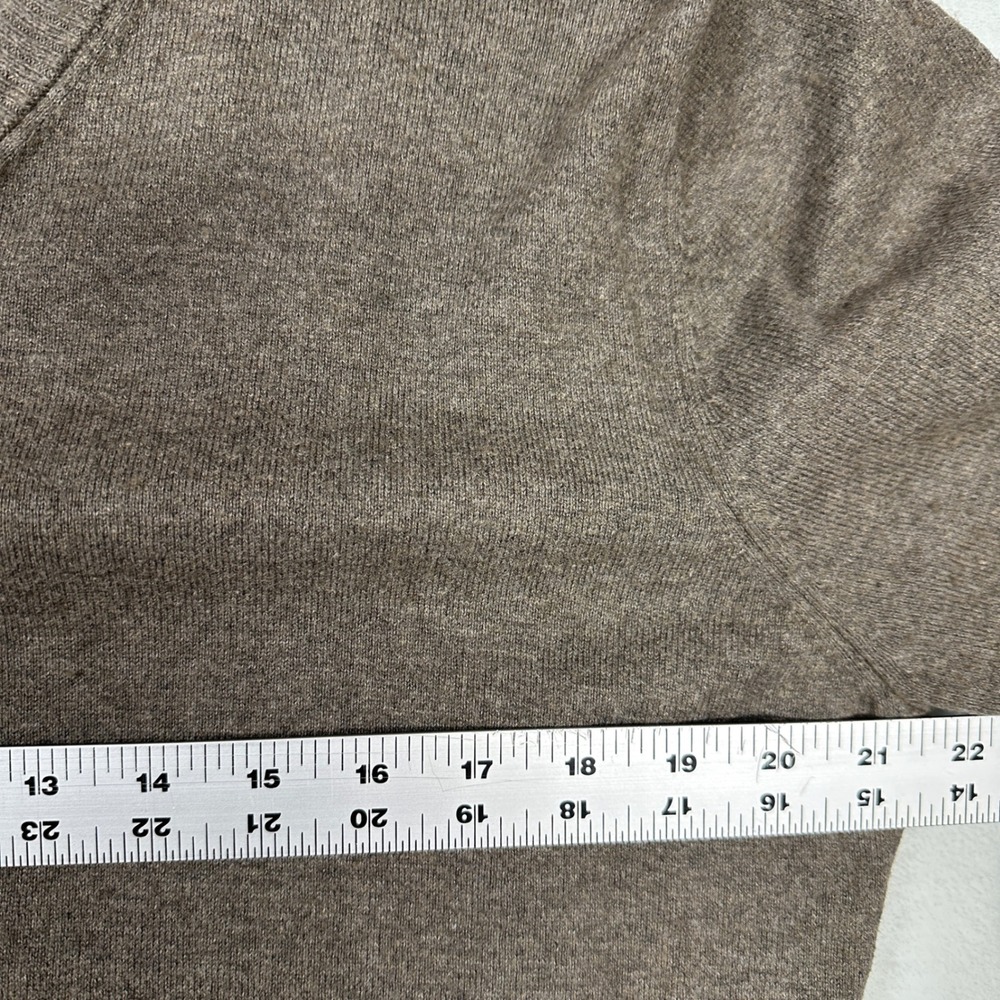 Eddie Bauer V Neck Sweater Mens L Brown Cotton Merino Wool Blend Pullover‎ - Picture 6 of 11